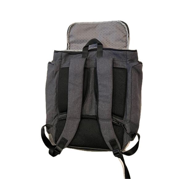 000000 New York Top Loading Gray Black Backpack - Picture 2 of 5